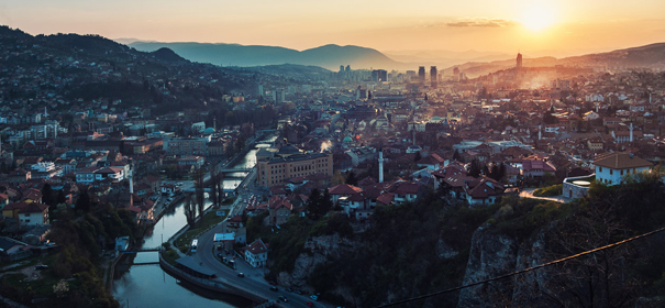 Sunset in Sarajevo