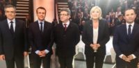 Erste TV-Debatte zu der Präsidentschaftswahl in Frankreich mit u.a. Macron und Le Pen© Facebook