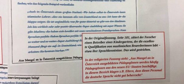 Kurz & Co. manipulieren Islamkindergartenstudie