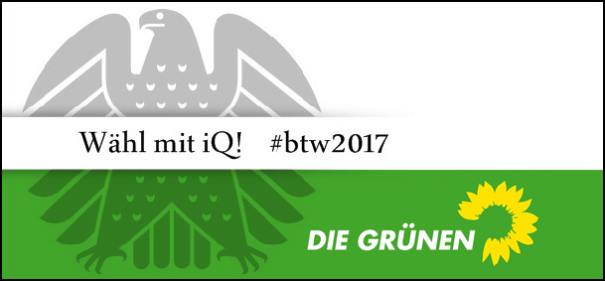 Banner iQ-Wahlprüfstein - Die Grünen © IQ