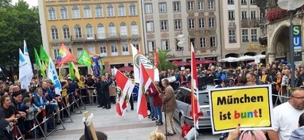 Demonstration in München © Privat, bearbeitet by IslamiQ