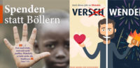 Spenden statt Böllern - Hilfswerke