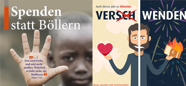 Spenden statt Böllern - Hilfswerke