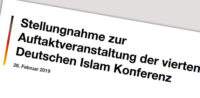 Stellungnahme Islamkonferenz Islamrat