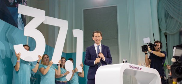 ÖVP. Österreich, Sebastian Kurz führt neue Regierung als Bundeskanzler an © Facebook, bearbeitet by iQ.