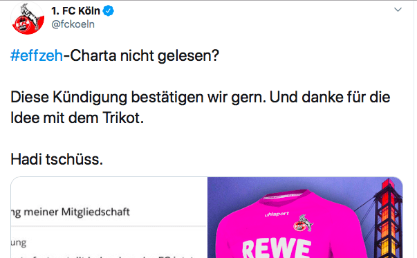 1.FC Köln, neues Trikot 2020/2021 mit Moschee-Symbol ©Facebook, bearbeitet by iQ