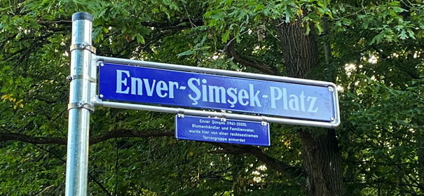 Enver-Şimşek-Platz in Nürnberg © Bild: Sven Heublein / Stadt Nürnberg, bearbeitet by iQ.