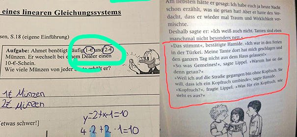 Symbolbild: Rassistische Aufgaben in Schulbüchern