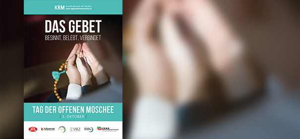 Plakat zum Tag der offenen Moschee © KRM, bearbeitet by iQ.