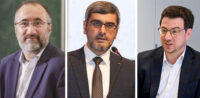 von l. nach r. Burhan Kesici (Islamrat), Ali Mete (IGMG) und Eyüp Kalyon (DITIB) über die Bundestagswahl