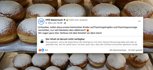 Fake News zu Krapfen an einer Schule in Steiermark