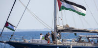 Schiff "Madleen" bald in Gaza © Anadolu Ajans, bearbeitet by iQ.