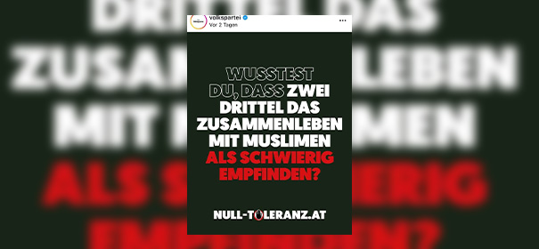 "Null Toleranz"-Kampagne der ÖVP