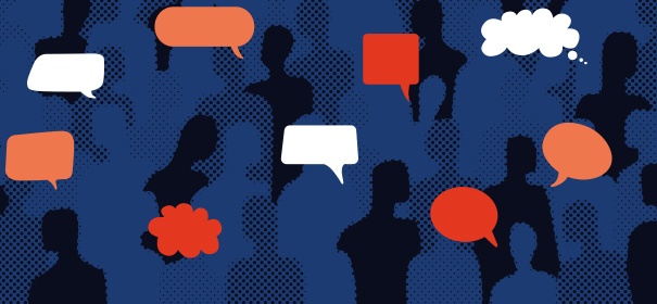 Masse von Menschen im Dialog © shutterstock, bearbeitet by IslamiQ.